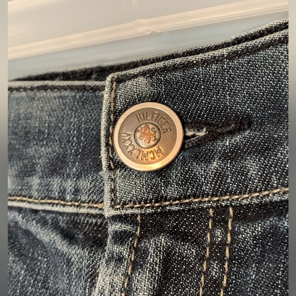 Y2K Tommy Hilfiger Jeans Men’s Size 31x34 Manhattan Bootcut Fit Blue/Gray Flag - Picture 5 of 16